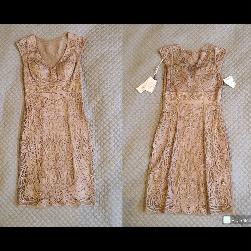Brand NWT Sue Wong embroidered cocktail dress